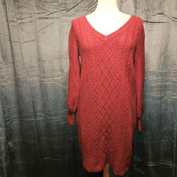 LOFT Cableknit Sweater Dress - Picture 2 of 5